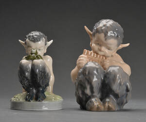 Royal Copenhagen, To faun figurer 2