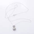 Haslssmycke 14 k vitguld diamanter