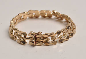 Vintage armlænke af 18 kt guld
