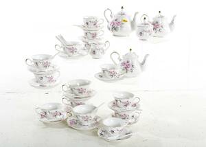 SERVIS, 33 delar med blomdekor