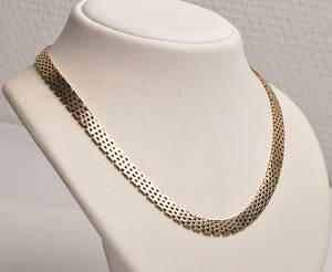 Klassisk murstenscollier af 14 kt. guld