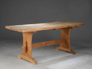 Langbord af massiv egetræ, beg. 1900-tallet.