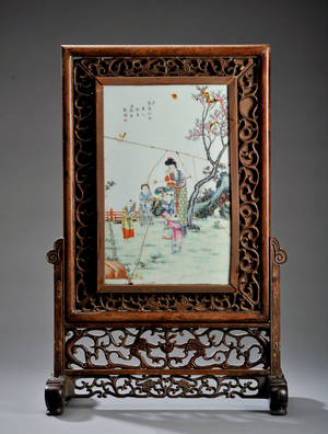 Porcelænsbillede Kina 1800 tallet