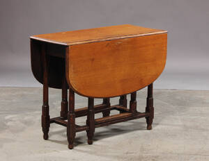 Gateleg table, egetræ, 1800-tallet