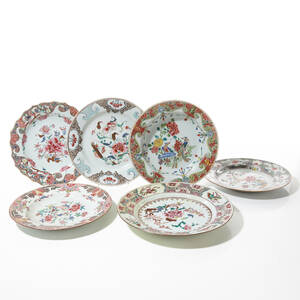 Tallrikar Kina 1700-tal famille rose