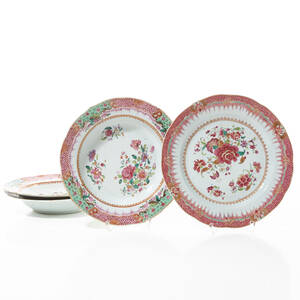 Tallrikar Kina 1700-tal famille rose