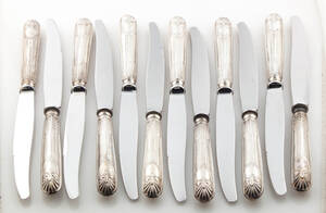 Matknivar 12 st silver