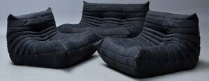 Michel Ducaroy. Lounge sofasæt, model Togo, sort stof 3