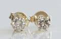 Par brillantørestikker, ca. 0.37 ct. 2