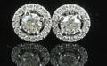 Earrings in 18k set with brilliant cut diamonds 0.70 ct 