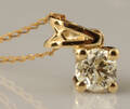 Pendant in 14k gold with a brilliant cut diamond 0.33 ct
