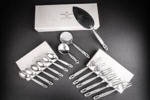 Johan Rohde for Georg Jensen. KongemønsterAcorn bestik 15