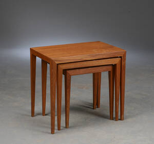 Severin Hansen Jr. Sæt indskudsborde af teak 3 