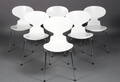 Arne Jacobsen. Sæt på seks stole, model 3101 Myren, 6 
