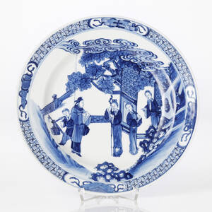 A Blue and White Dish