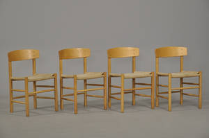 Børge Mogensen 1914-1972. Sæt på fire stole, model J-39 4