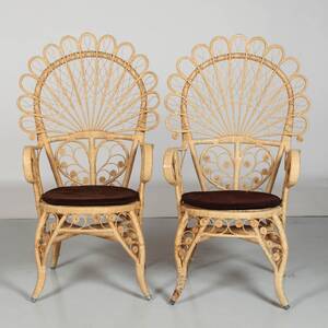 FÅTÖLJER 1 par, rotting, 1900-talets andra del