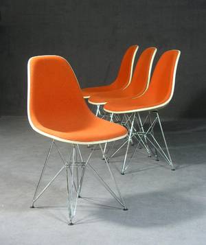 Ray  Charles Eames, vier Side Chairs 4