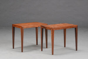 Severin Hansen. Et par lampeborde af palisander 2 