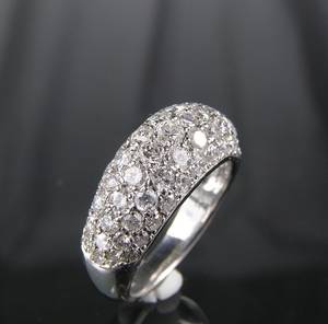 Platin Ring mit Brillanten