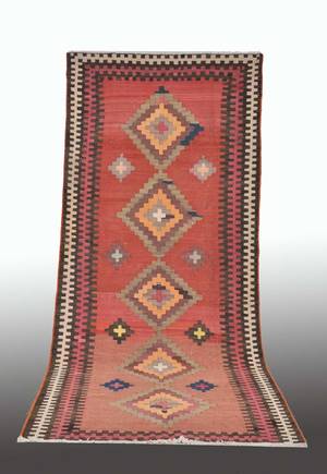 Persisk Nomadkelim, 335 x 140 cm