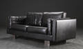 Skalma. 2½ pers. sofa, sort læder