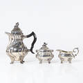 Kaffeservis rokokostil silver
