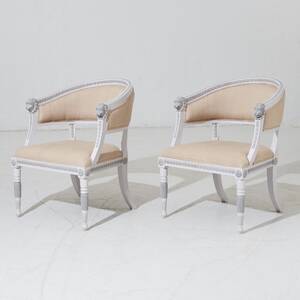 Baljfåtöljer 1 par sengustaviansk stil