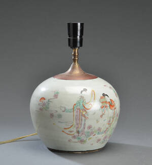 Kinesisk krukke af porcelæn, 1800-tallet Denne vare er sat til omsalg under nyt varenummer 4388647