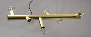 Less Longpendant loftslampe i mat messing