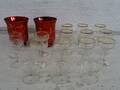 Ljuslyktor, likörglas mm. G181