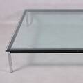 LE CORBUSIER. Efter. SOFFBORD, glasmetall, Model LC10-P, för Cassina.