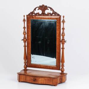 LÅDSPEGEL s.k. Pigtittare, nyrokoko, 1800-tal