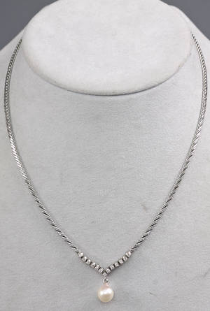 Vintage colliere med diamanter ca. 0,31 ct.