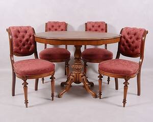 SALONGSGRUPP, 5 delar, rokokostil, 1900-tal.