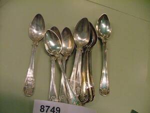 Teskedar, 14 st. silver snarlika