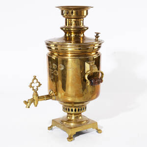 Samovar mässing Ryssland