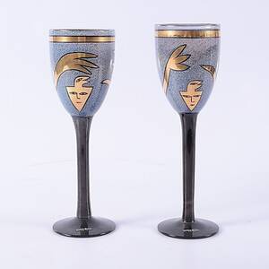 VINGLAS 2 st. glas, Ulrica Hydman Vallien. Kosta Boda.