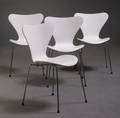 Arne Jacobsen 1902 - 1971. Stole, model 3107, hvid ask 4