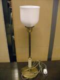 Bordslampa, mässingglas