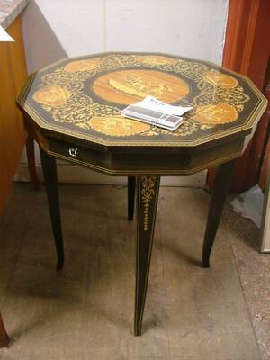 Speldosemöbel, Intarsia