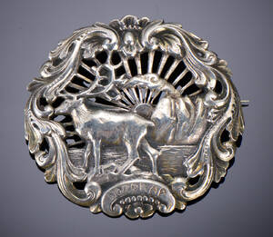 Vintage broche af sølv