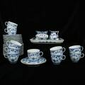KAFFESERVIS, Musselmalet helblond, Royal Copenhagen