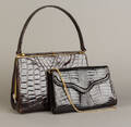 Konvolut 2 x Handtaschen, Leder