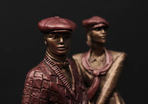 Figuriner, ett par golfare, 2