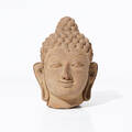 Buddhahuvud i terrakotta