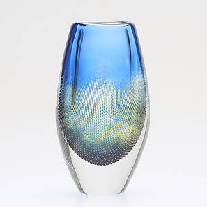 SVEN PALMQVIST. Vas, Kraka glas, Orrefors, signerad, 1959.