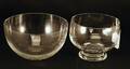 ORREFORS GLASSKÅLAR ETT PAR, HÖ 10,5 RESP 13, DIAM 20 RESP 15 CM