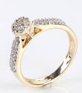 Rosetring, 14 kt guld, ca. 0.48 ct