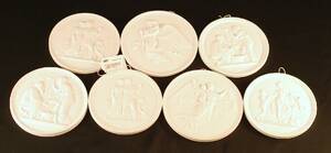 ROYAL COPENHAGEN VÄGGPLAKETTER 7 ST, DIAM 13,5 CM